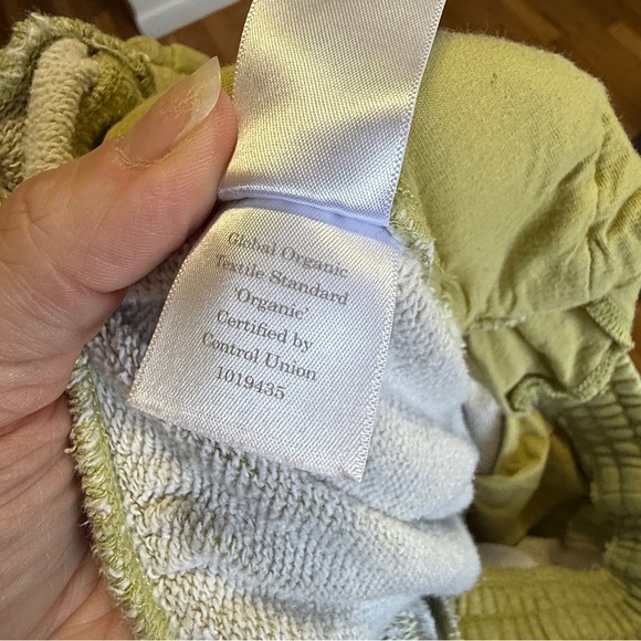 Everlane Women's Sz S 100% Organic Cotton Track Jogger Pants 25" Green Pockets - Picture 5 of 5